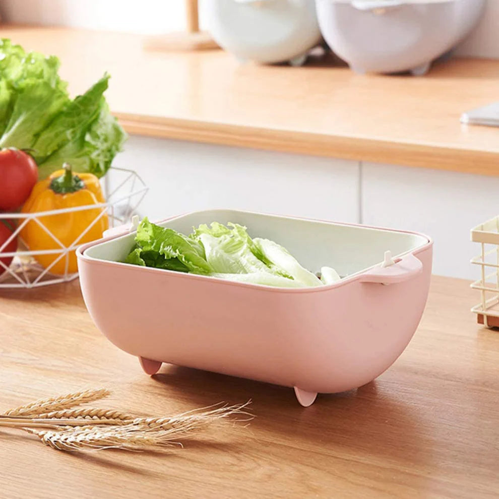 Rotatable Strainer Basket – BPA-Free Double Layer