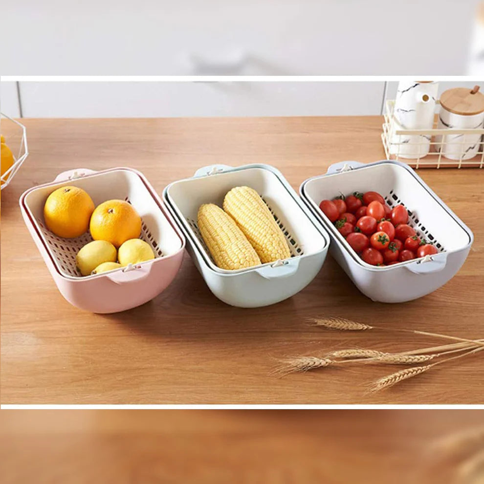 Rotatable Strainer Basket – BPA-Free Double Layer