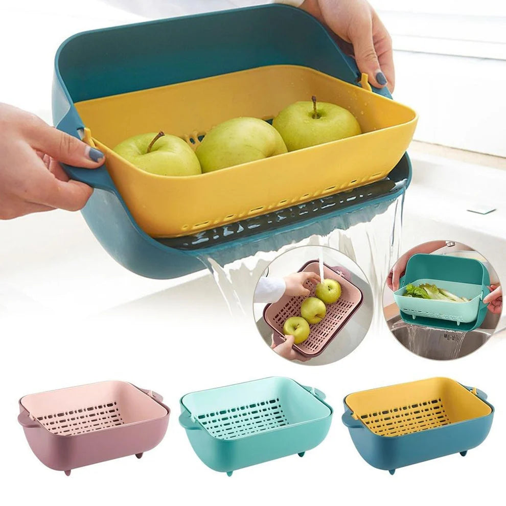 Rotatable Strainer Basket – BPA-Free Double Layer