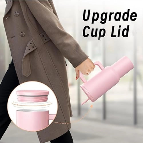 STANLEY Quencher H2.0 Tumbler with Handle and Straw 30 oz | Flowstate 3-Position Lid | Cup Holder Compatible for Travel | Insulated Stainless Steel Cup | BPA-Free | Rose Quartz 2.0