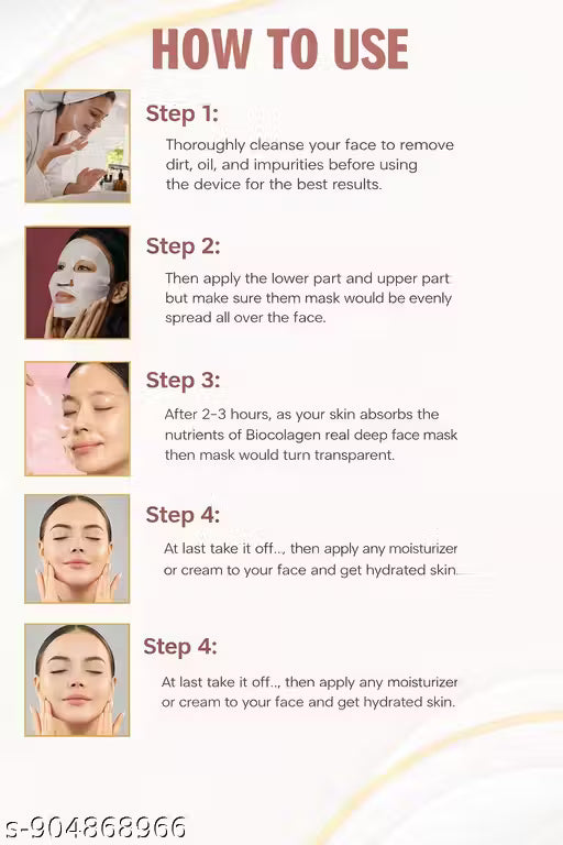 Bio Collagen Deep Collagen Night Mask Hydrating Overnight Hydrogel Korean Glass Skin Mask For Deep Hydration Wrapping Peel Off Facial Mask Pack (Pack of 2)